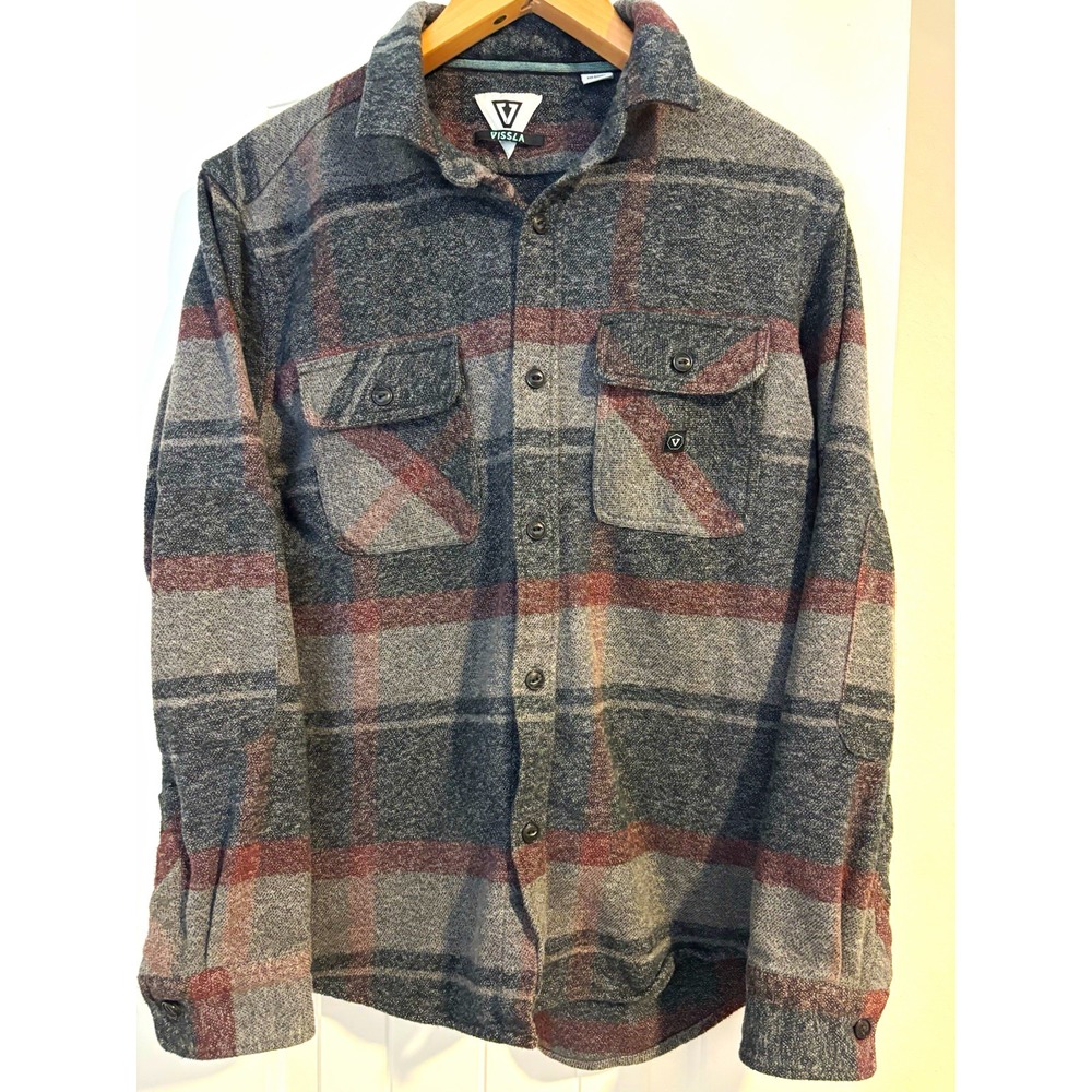 Vissla Men's Flannel Plaid blanket Shirt M classiccore outdoor